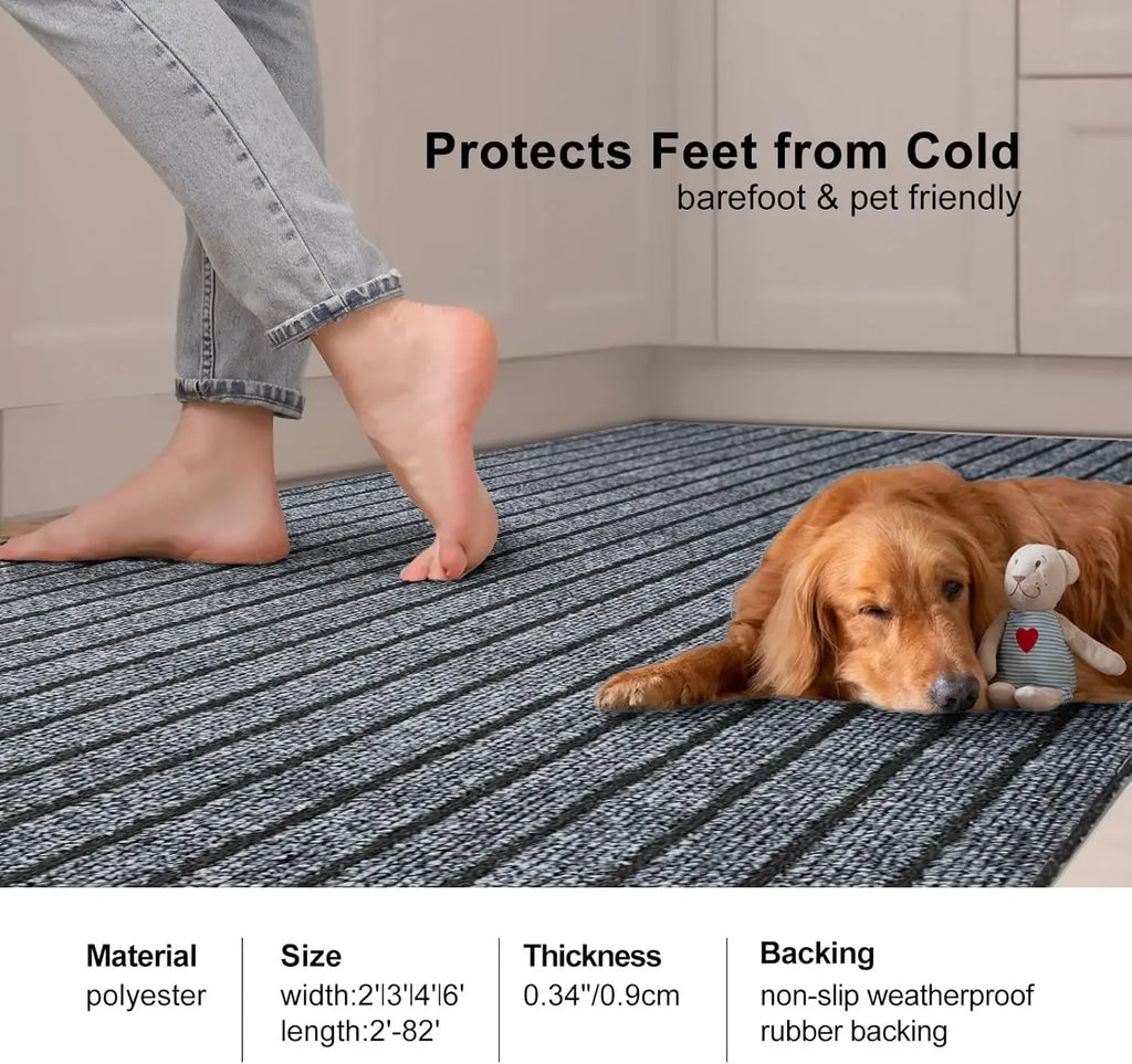 Tapis de cuisine antidérapant à rayures, coupe sur mesure - Nesty (vue 6)