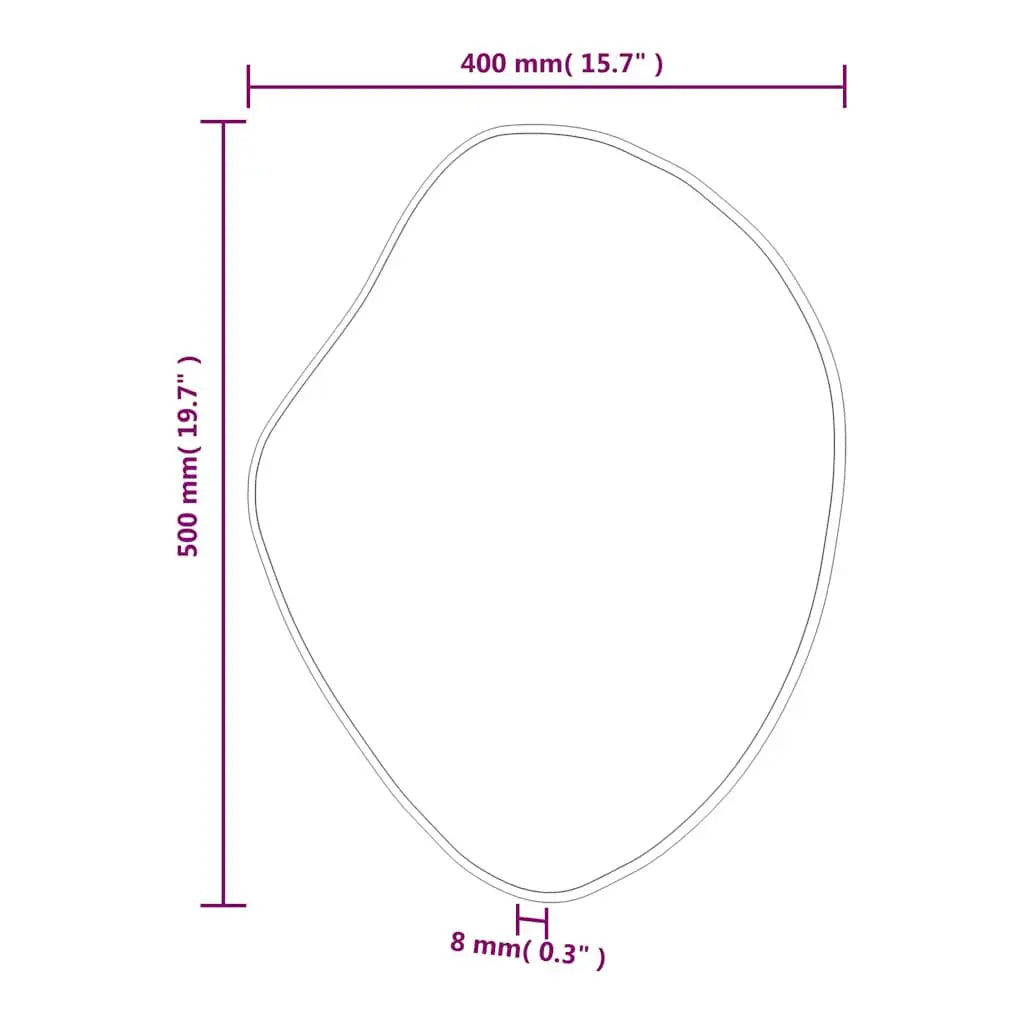 Miroir mural doré 50 x 40 cm — cadre en PVC (vue 6) - Nesty