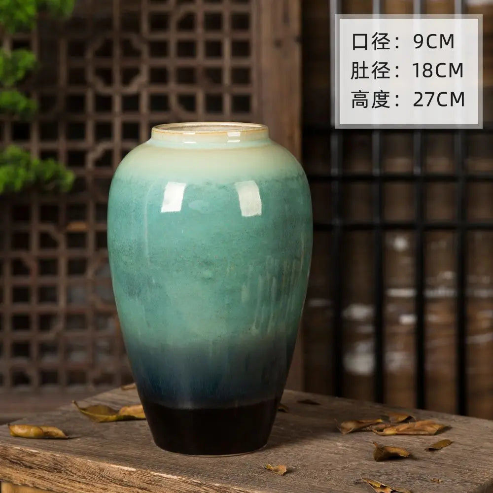 Grand vase en céramique — style rétro pour fleurs séchées (vue 5) - Nesty