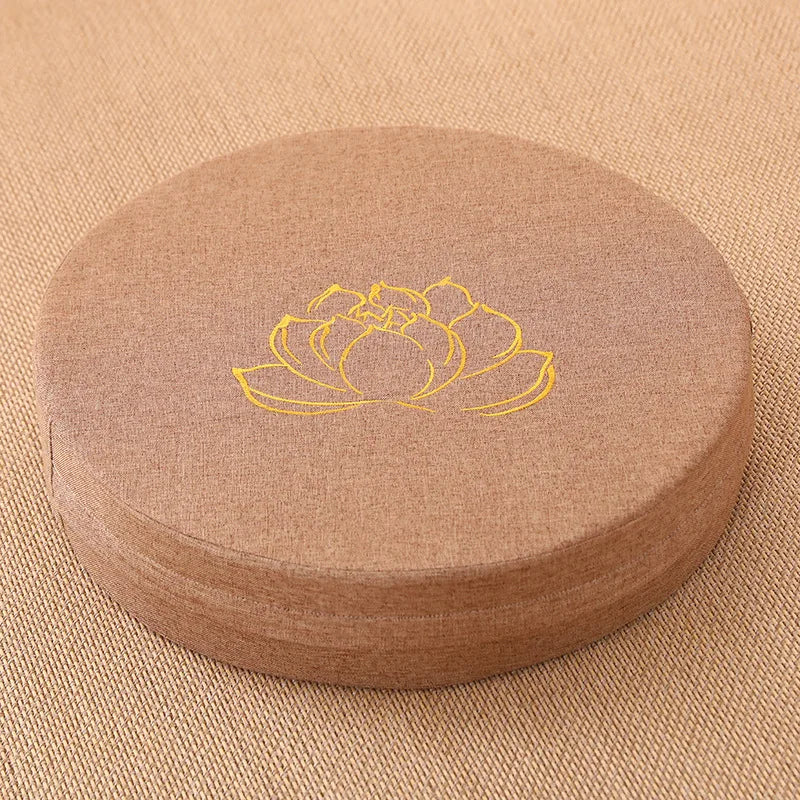 Coussin de méditation en lin Nesty - Texture lotus, modèle compact (vue 12)