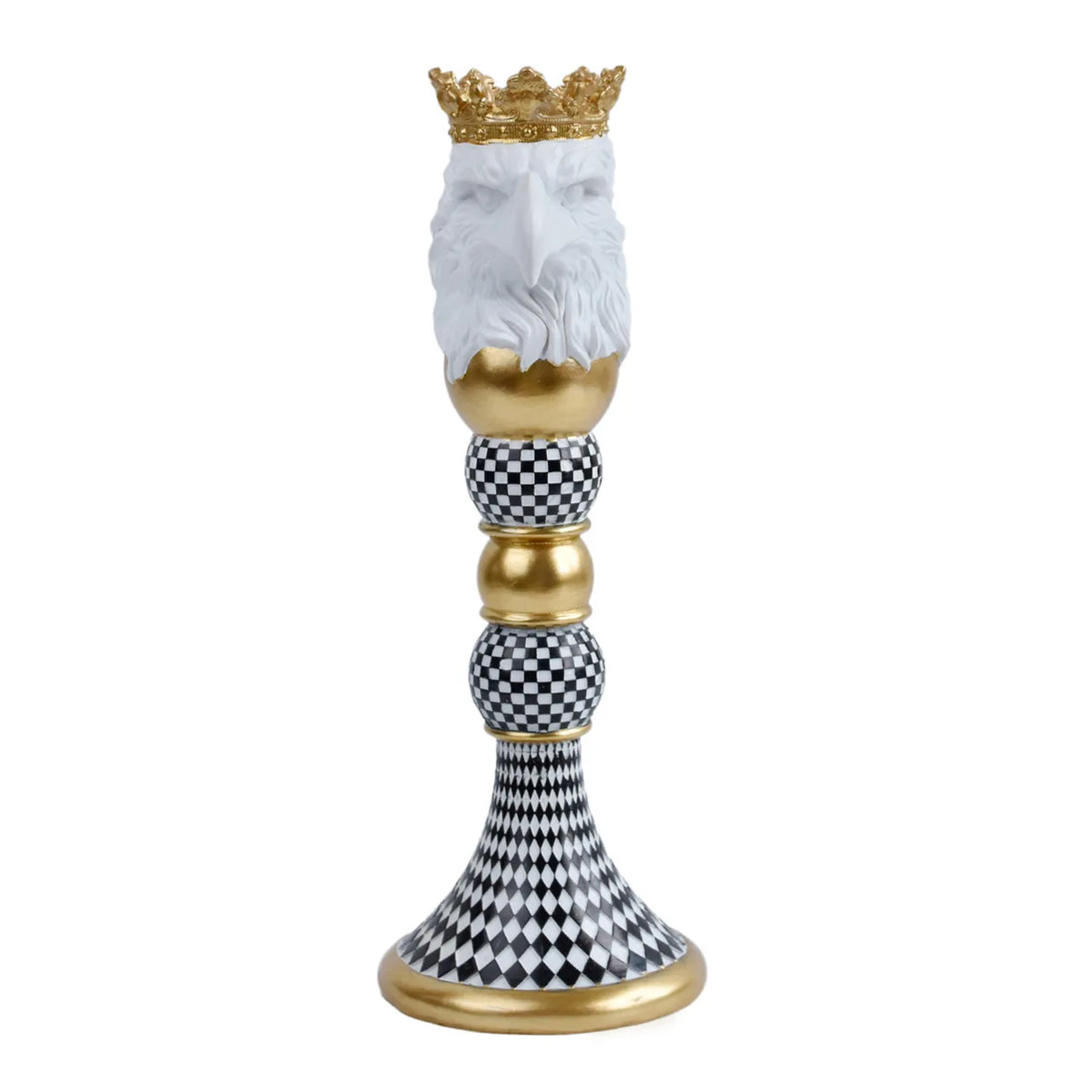Bougeoir céramique tête d'animal, style vintage rayé (vue 5) - Nesty