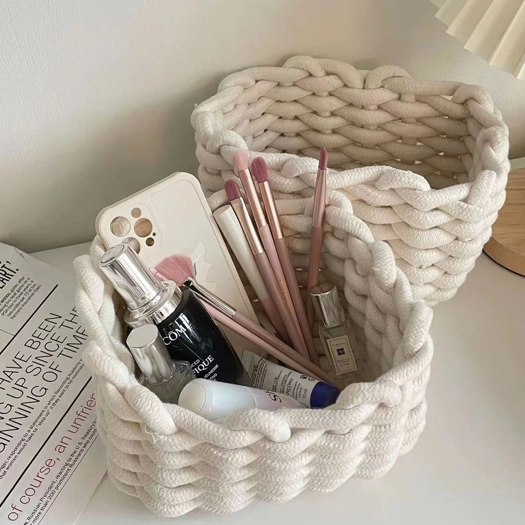 Panier de rangement en corde tressée, fibre naturelle - Nesty (vue 3)