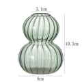 Vase en verre forme calebasse, rayures verticales (vue 9) - Nesty