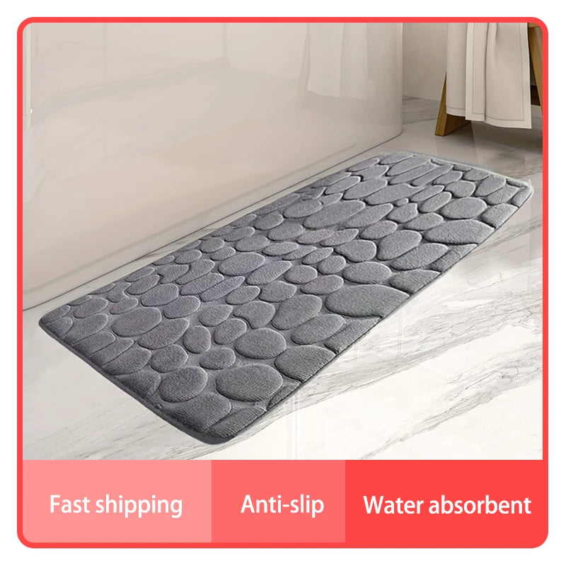Tapis de bain long en microfibre — antidérapant, grand format - Nesty (vue 1)