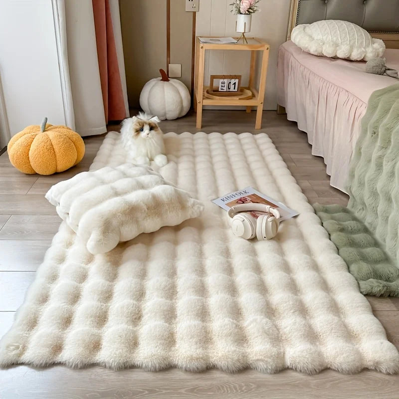 Tapis en fausse fourrure douce — coloris unis (vue 5) - Nesty