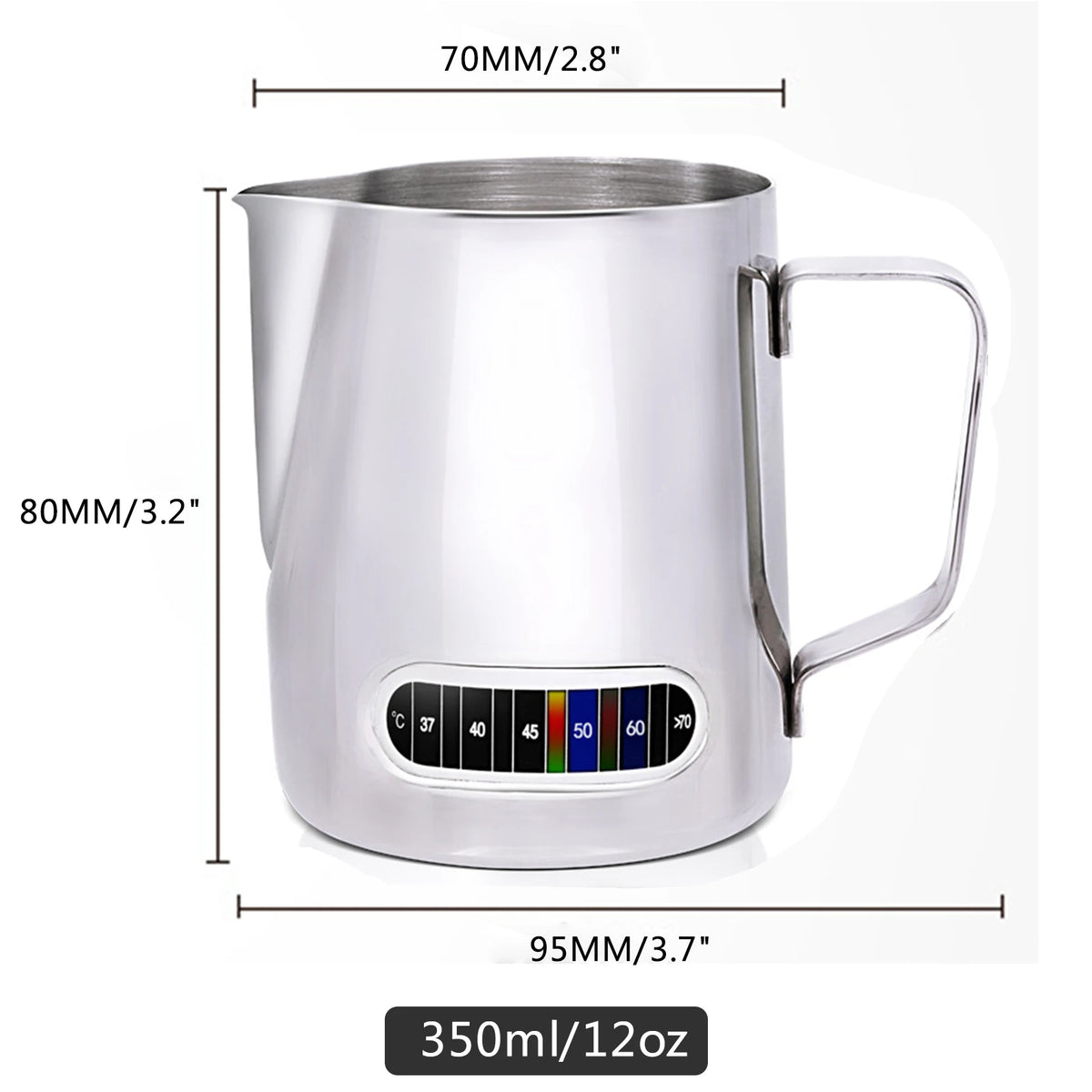 Pichet à lait en inox avec thermomètre intégré (vue 8) - Nesty