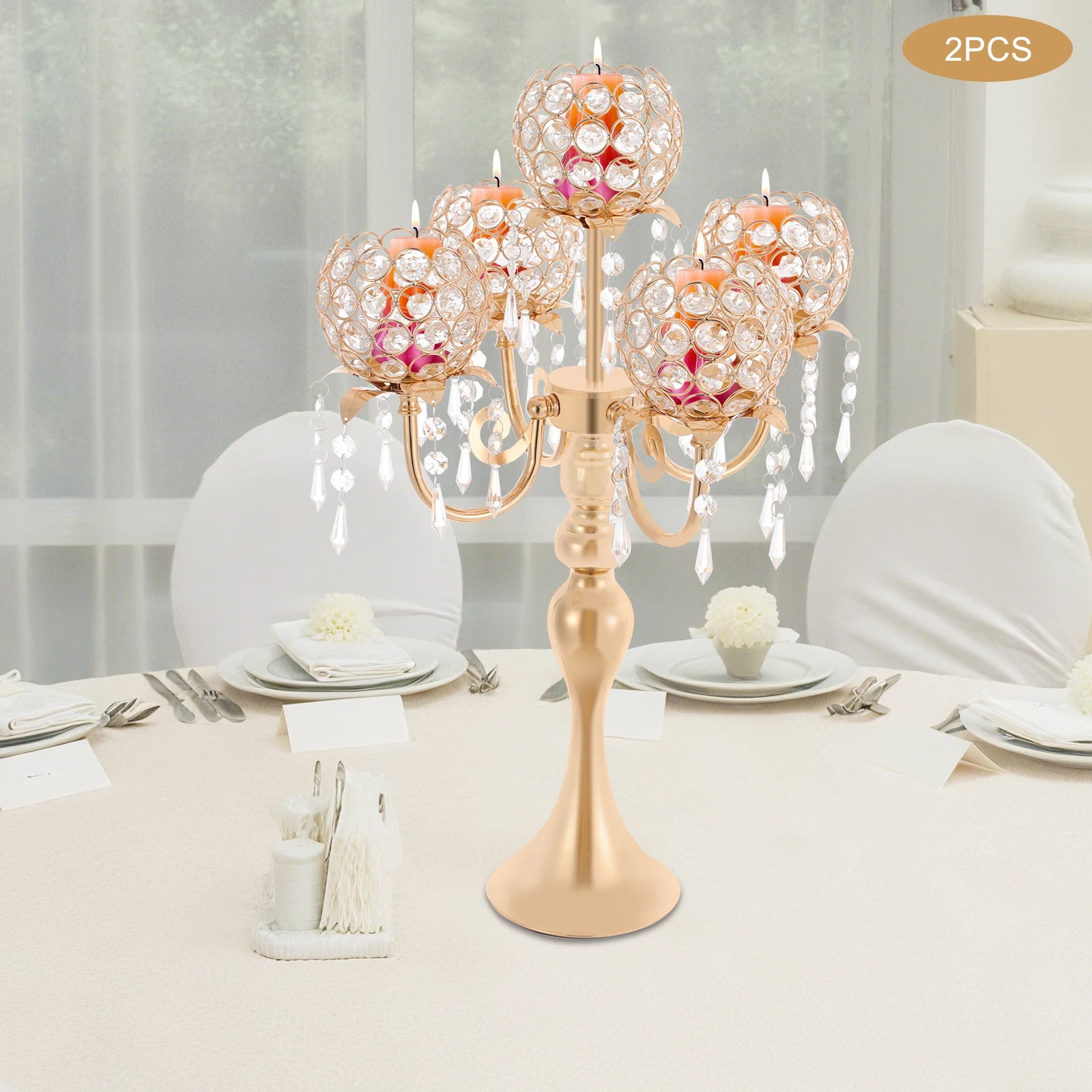Bougeoir en verre, silhouette moderne pour table (vue 5) - Nesty