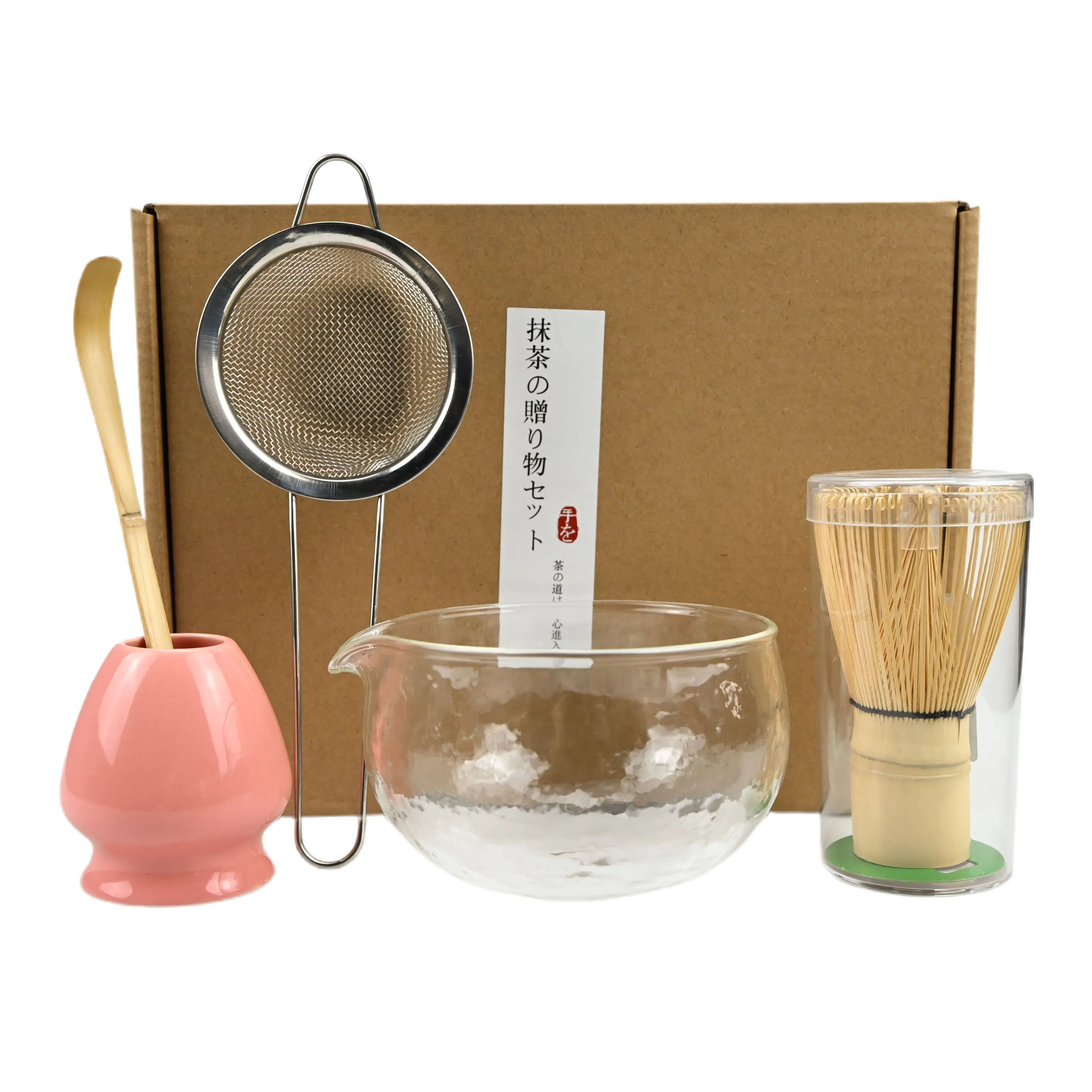 Set matcha en porcelaine, bol, fouet, cuillère et tamis - Nesty (vue 8)