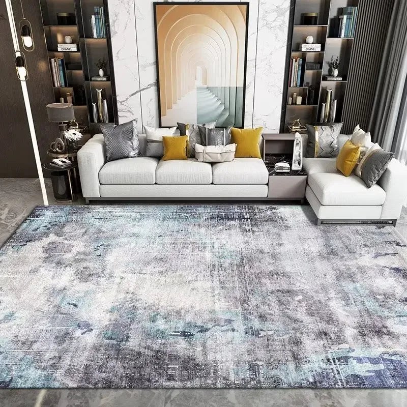 Tapis à motif géométrique sans peluches pour salon Nesty (vue 12)