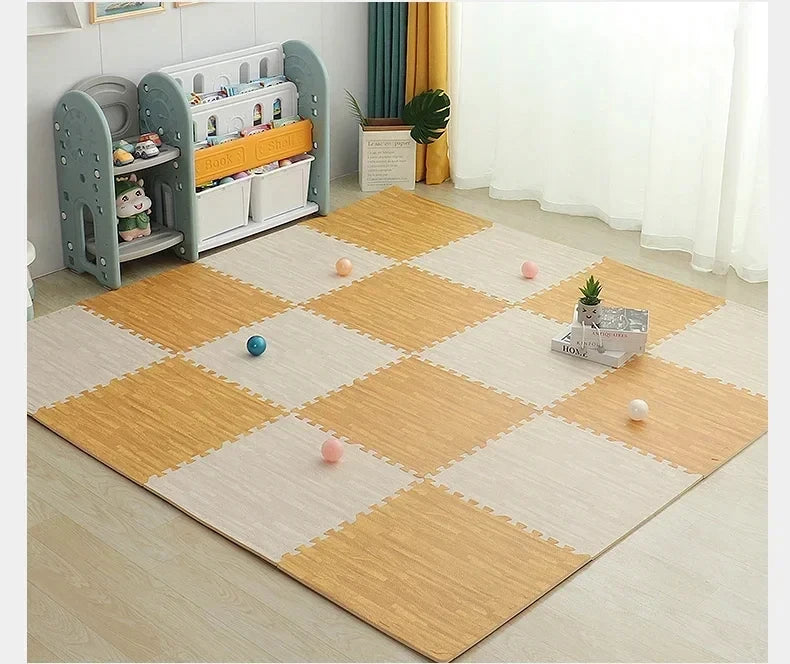 Tapis puzzle imitation bois Nesty - Dalles à assembler (vue 14)