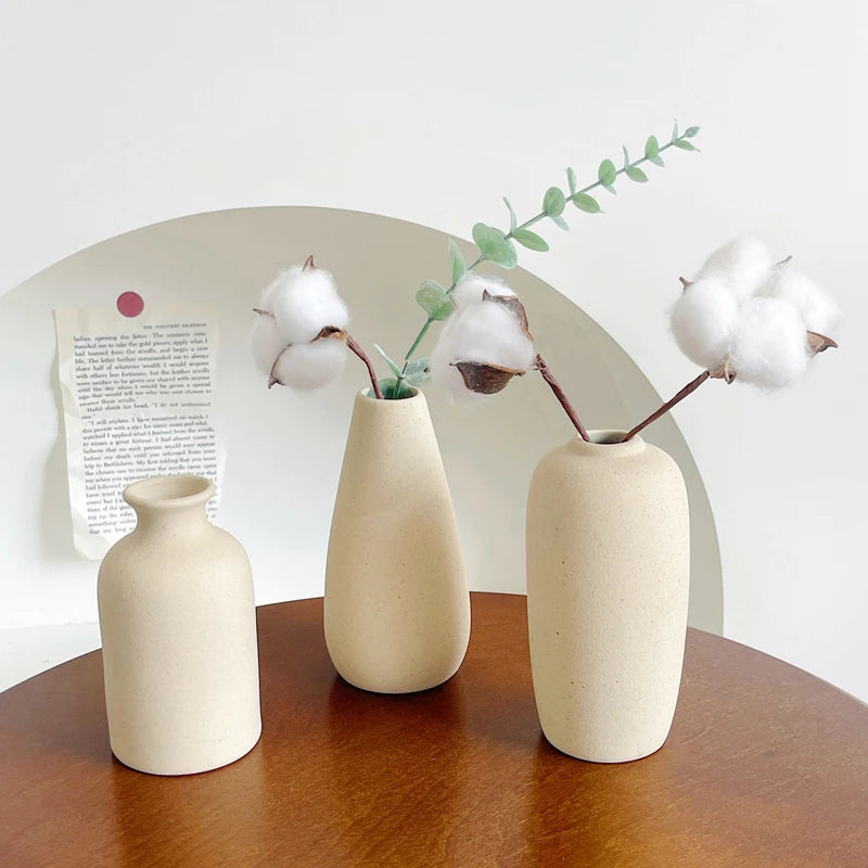 Vase en céramique blanc, style nordique épuré - Nesty (vue 2)
