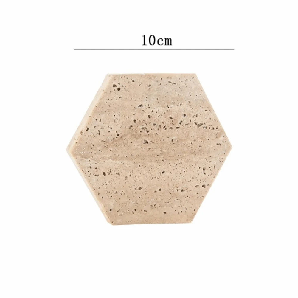 Set de dessous de verre en marbre naturel, forme rectangulaire - Nesty (vue 6)