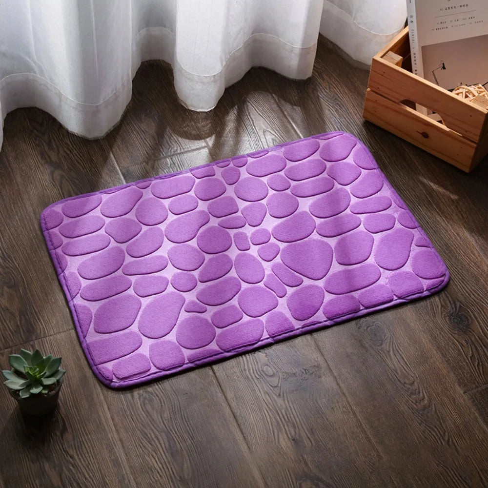 Tapis de bain en microfibre — relief galets, antidérapant - Nesty (vue 7)