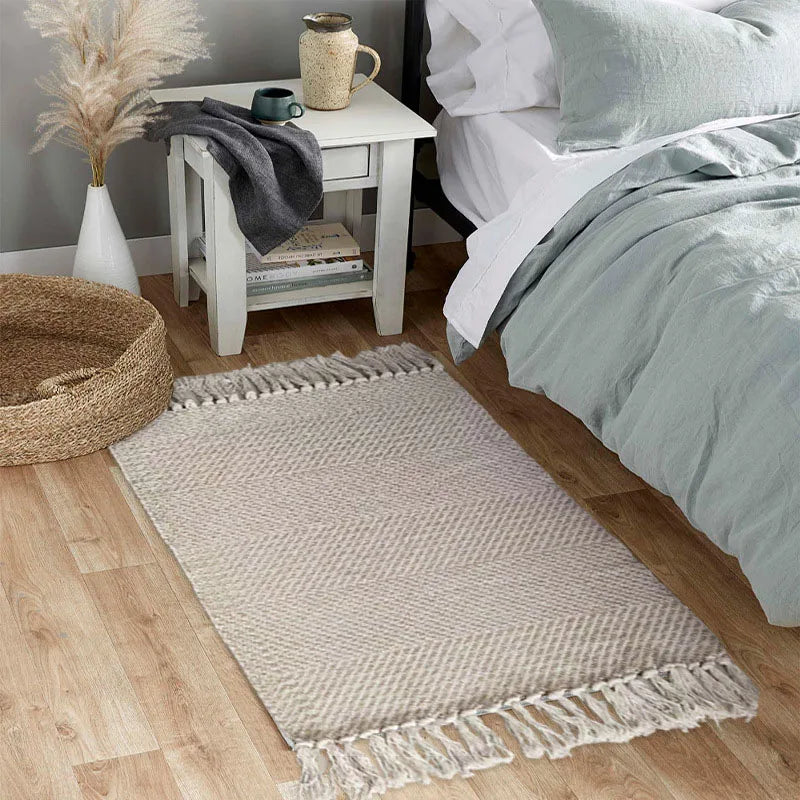 Tapis en coton et lin à rayures — style nordique (vue 10) - Nesty