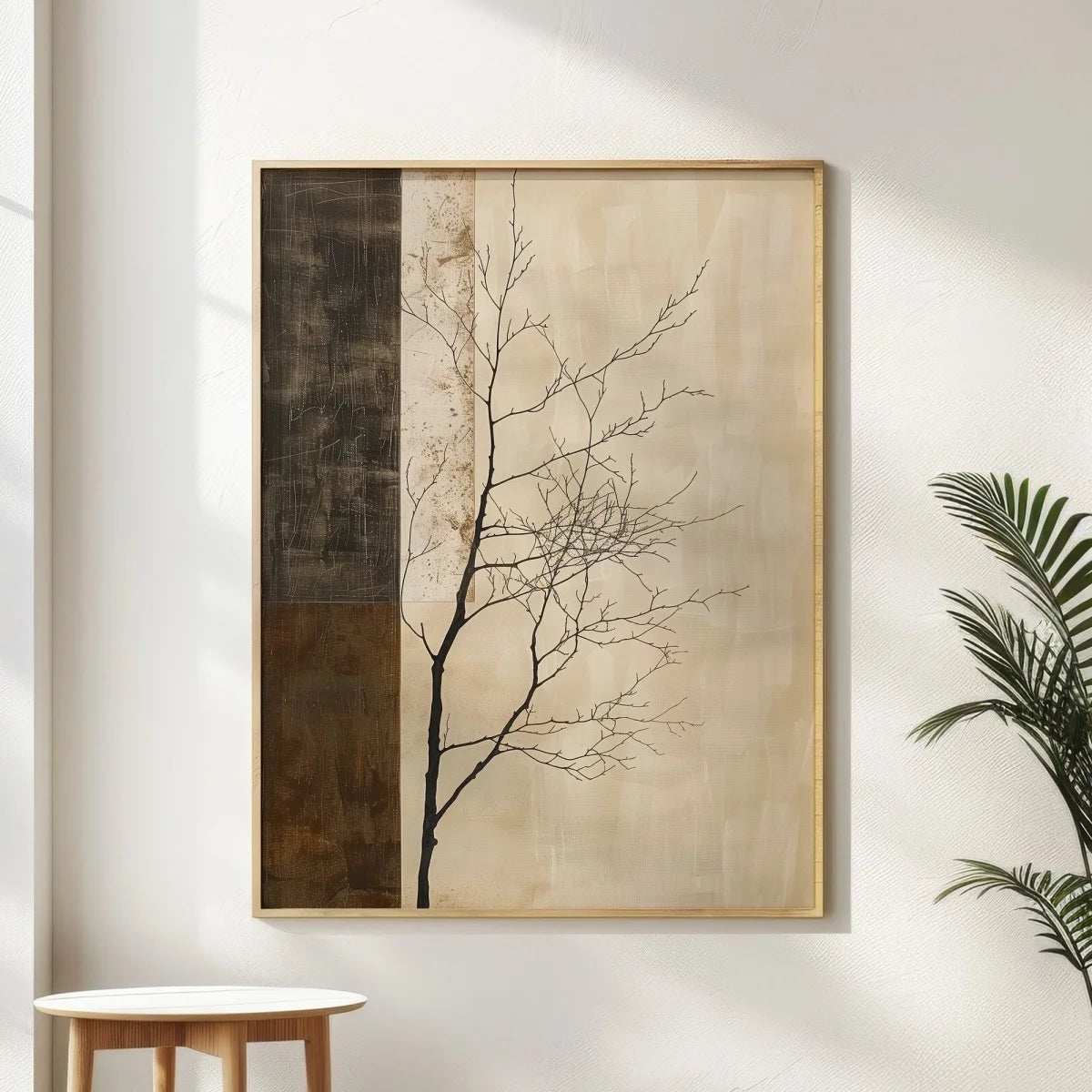 Toile imprimée arbre abstrait wabi-sabi Nesty - Art mural minimaliste (vue 6)