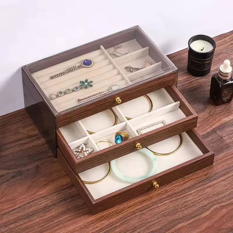 Boîte à bijoux en bois à tiroirs (vue 7) - Nesty