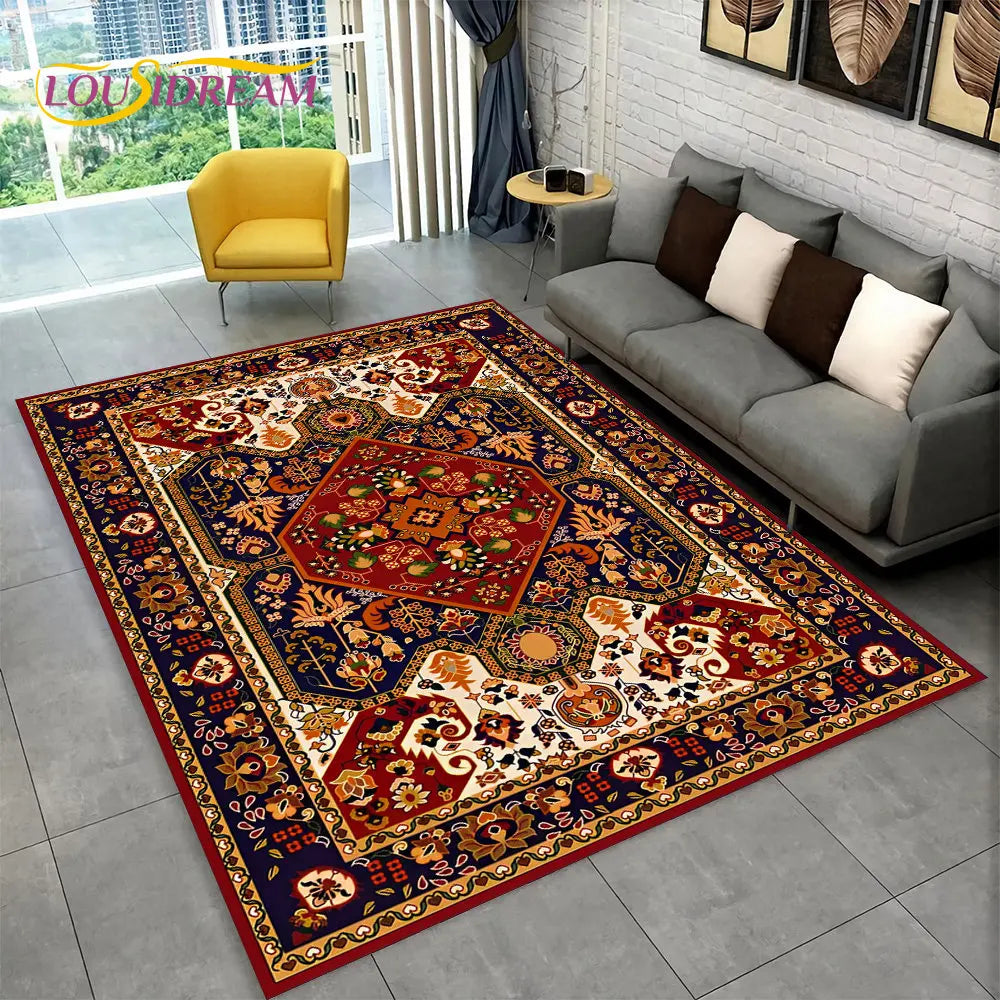 Tapis bohème multicolore pour salon et chambre - Nesty (vue 6)