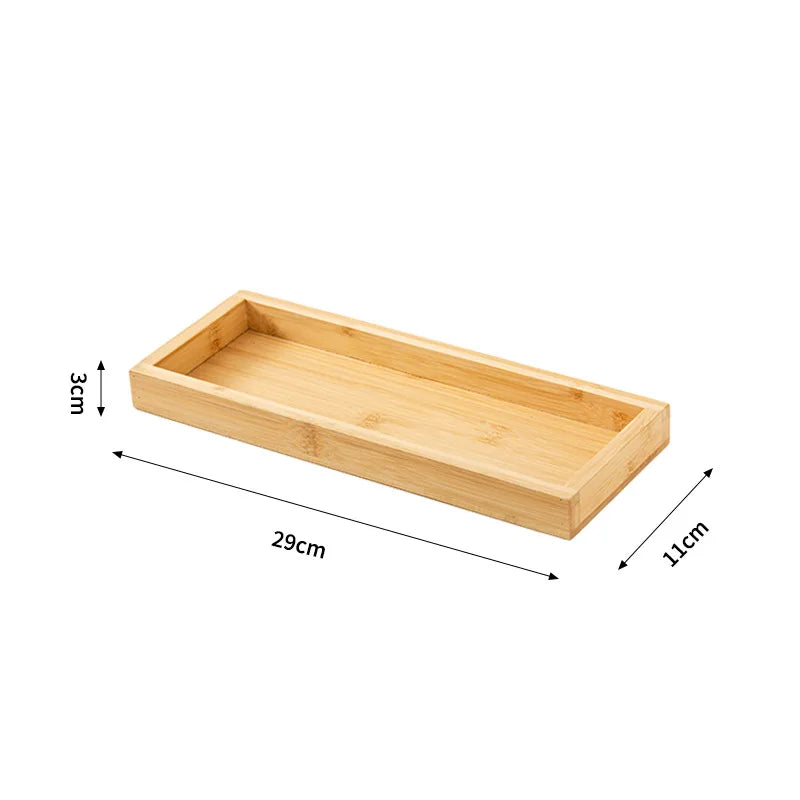Plateau rectangulaire en bois — thé et service (vue 7) - Nesty