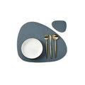 Set de table et dessous de verre en cuir synthétique, réversible - Nesty (vue 7)