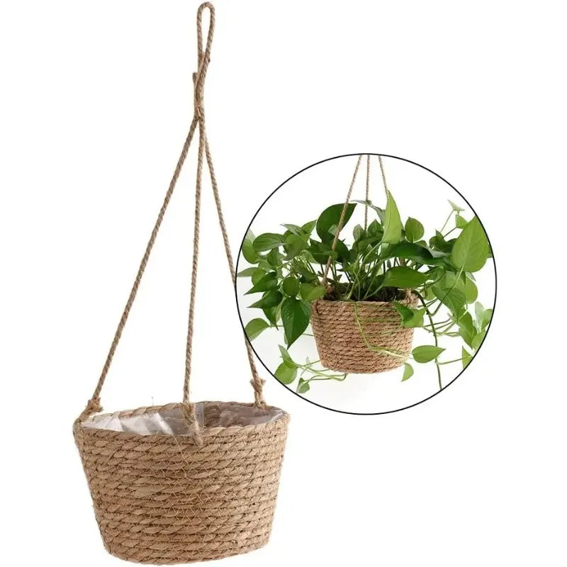 Suspension macramé en jute pour plantes - Nesty (vue 1)