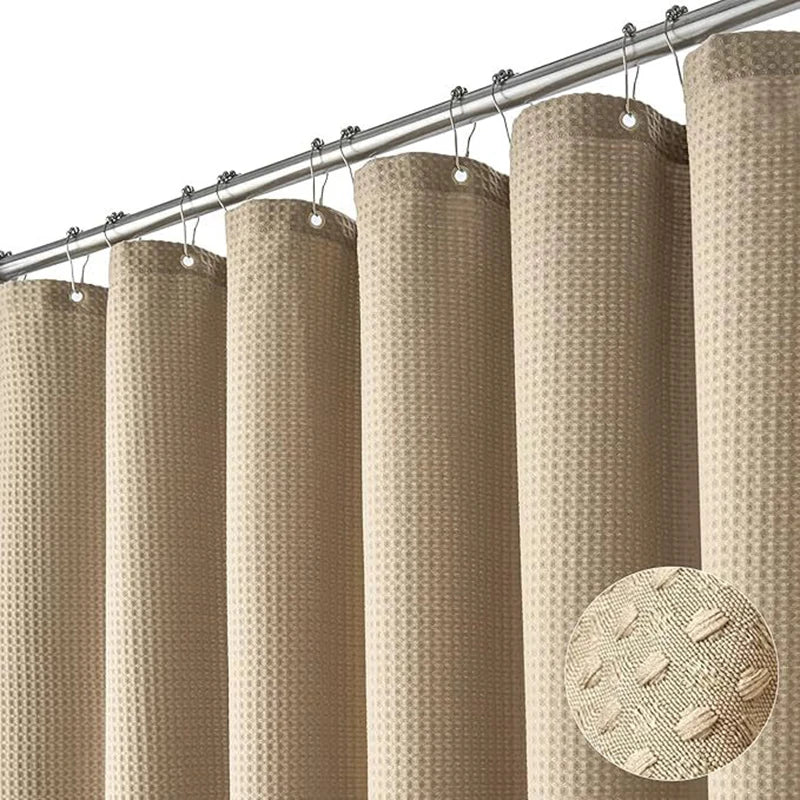 Rideau de douche gaufré opaque — cloison de douche avec crochets - Nesty (vue 18)