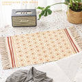 Tapis tissé main en coton et lin Nesty - Franges bohème (vue 10)