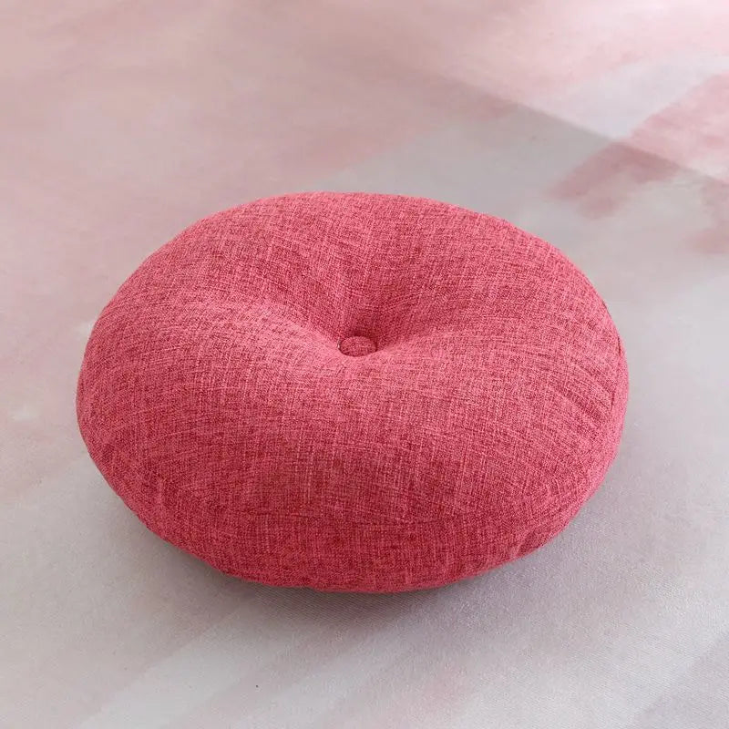 Grand coussin de méditation zafu en lin Nesty - Pour banquette ou yoga (vue 13)