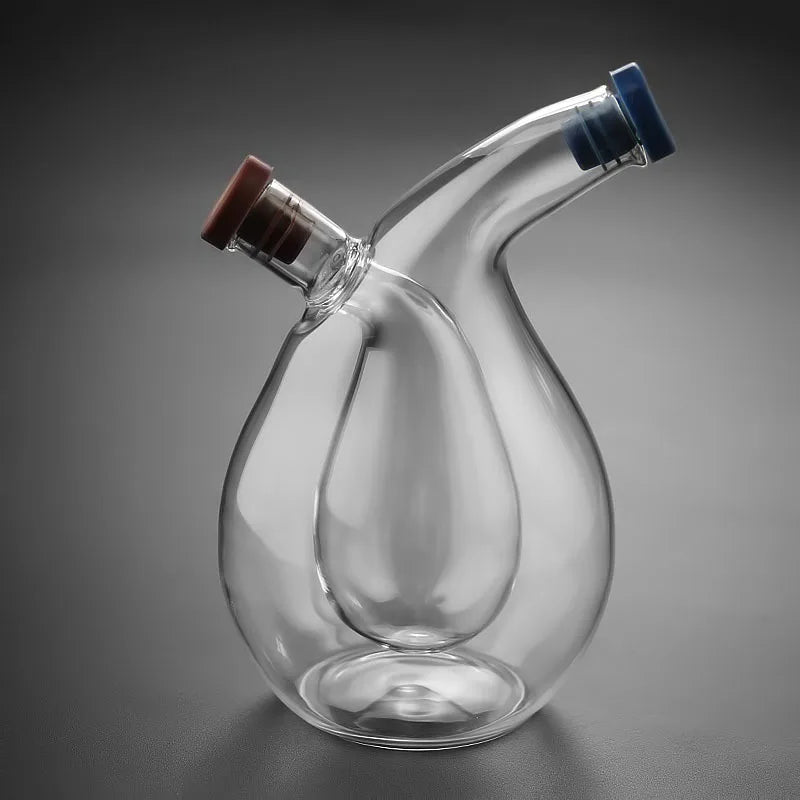 Flacon à sauce double compartiment en verre (vue 8) - Nesty