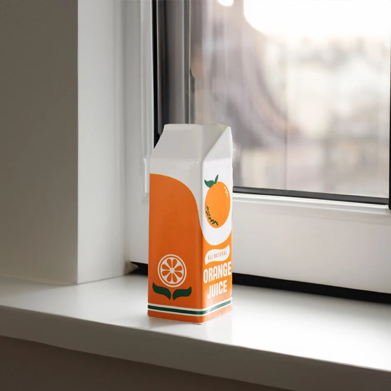 Vase en céramique forme fruit — orange décorative (vue 5) - Nesty