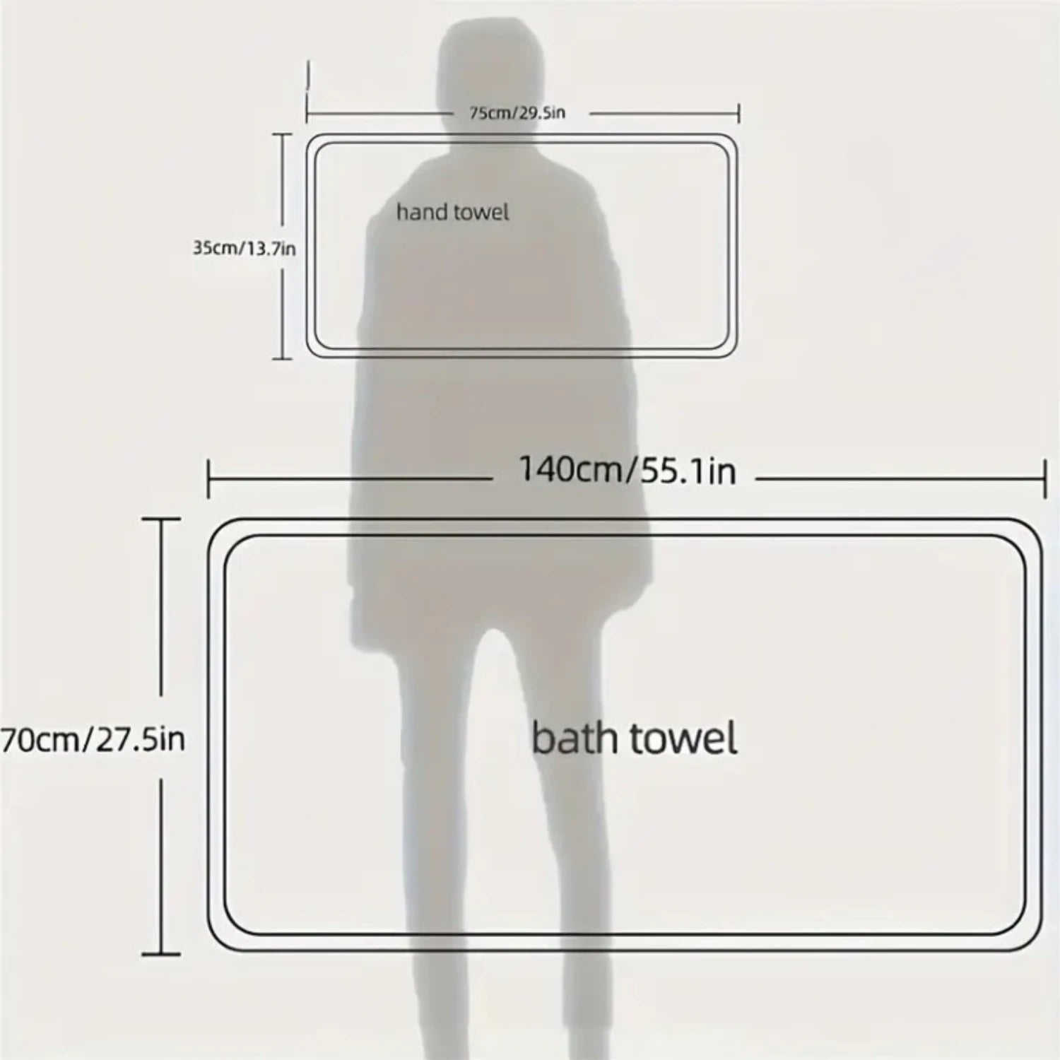 Set de serviettes rayées vert et gris — bain et visage - Nesty (vue 4)