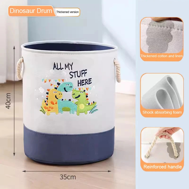Panier de rangement pliable en lin avec poignées - Nesty (vue 18)