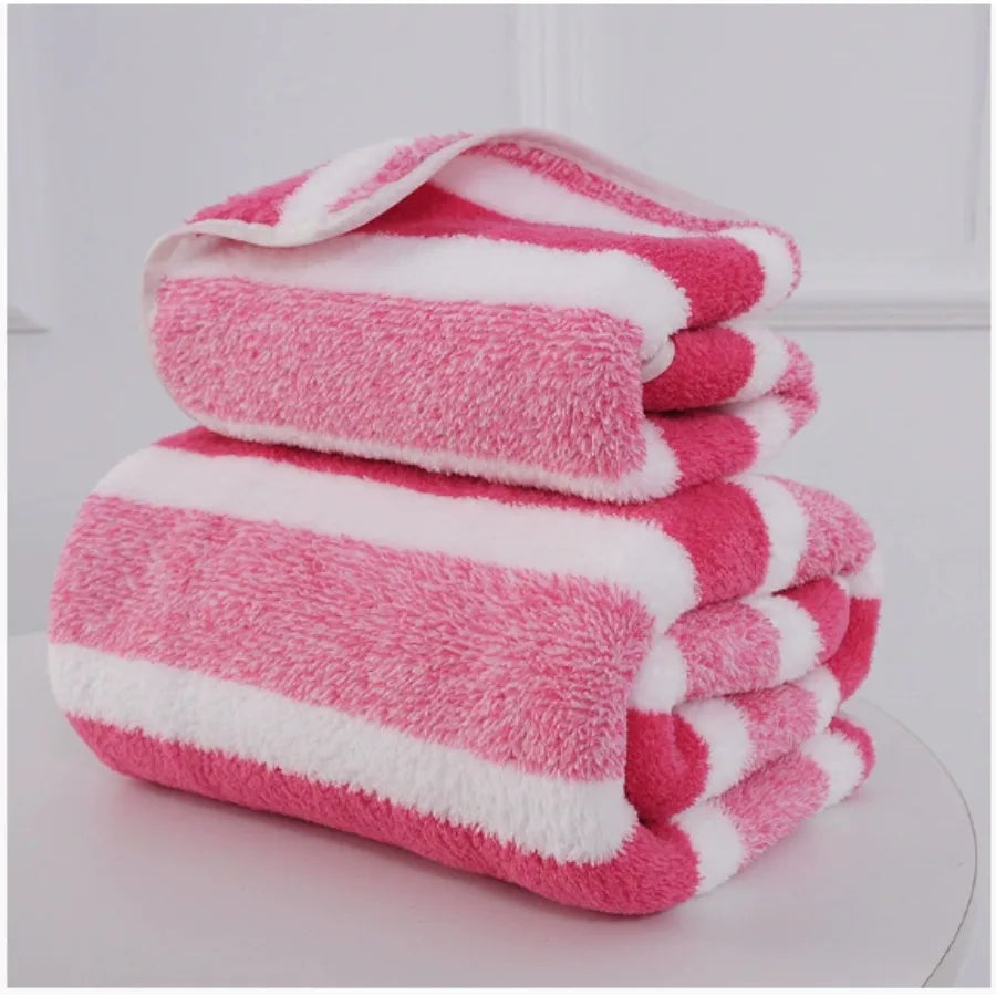 Duo de serviettes de bain — lui & elle, coton polyester - Nesty (vue 8)
