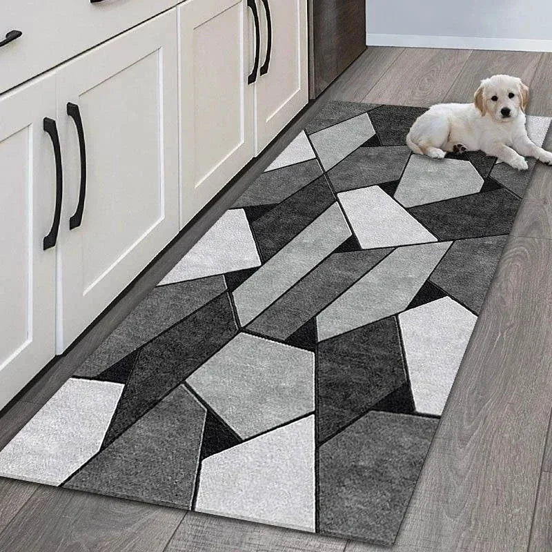 Tapis de cuisine à motif géométrique sobre (vue 6) - Nesty