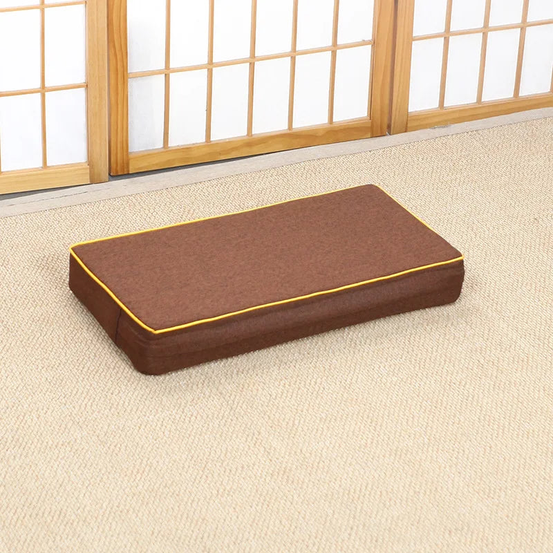 Coussin de méditation zafu épais en lin Nesty - Housse amovible et lavable (vue 8)