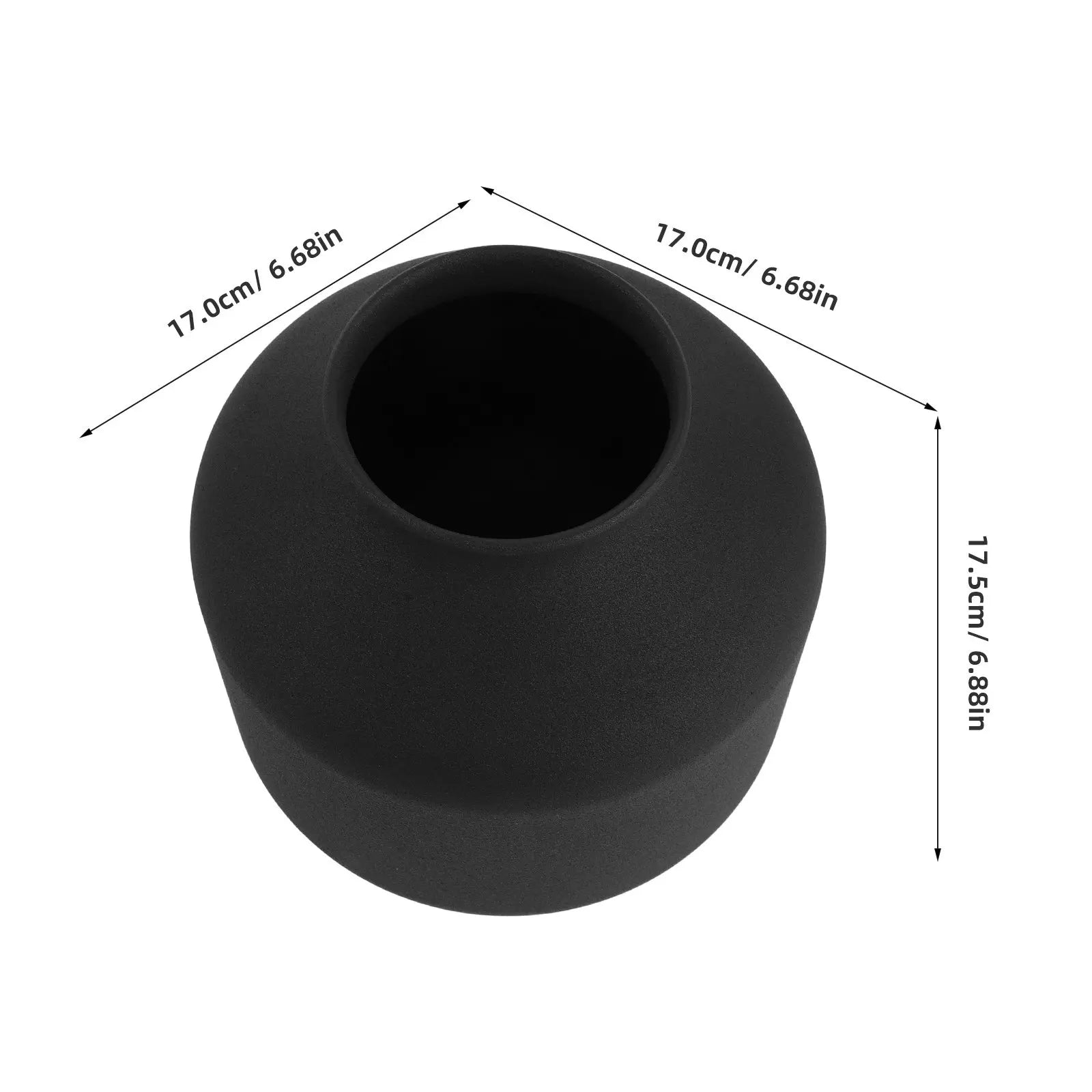 Vase en métal noir mat, style minimaliste (vue 7) - Nesty