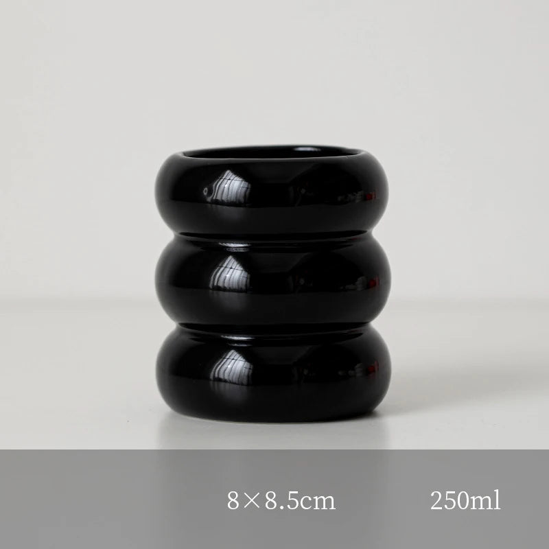 Bougeoir cylindrique en céramique blanche, style nordique (vue 9) - Nesty