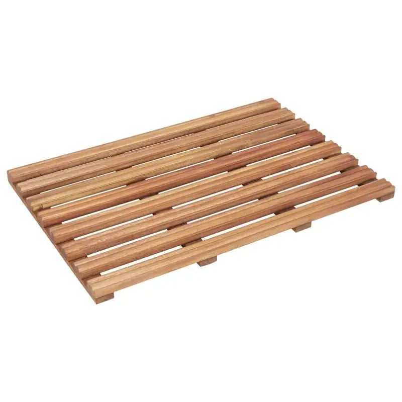 Duo de tapis de douche en bois d'acacia — finition huilée naturelle - Nesty (vue 2)
