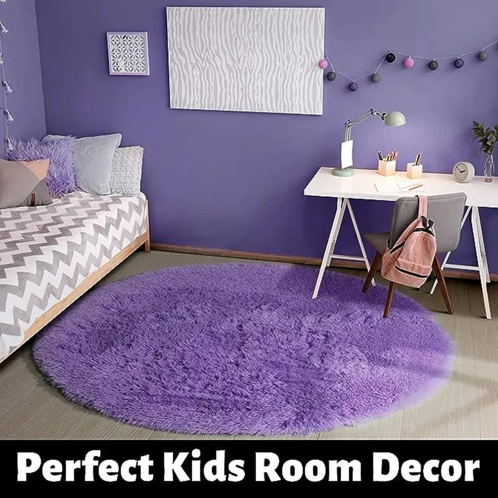 Tapis rond moelleux multicolore Nesty - Chambre d'enfant (vue 5)