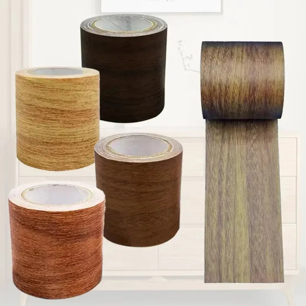 Ruban adhésif effet bois Nesty - Rouleaux suspendus, texture bois dévidée