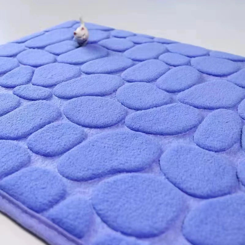 Tapis de bain antidérapant effet galets — relief 3D absorbant - Nesty (vue 2)