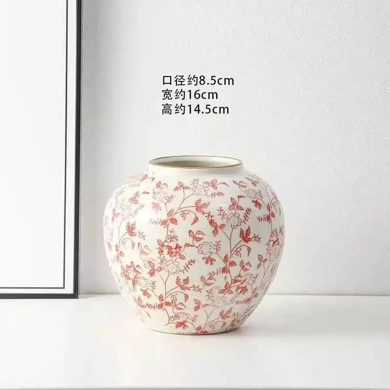 Vase céramique bleu et blanc, style rétro chinoiseries (vue 15) - Nesty