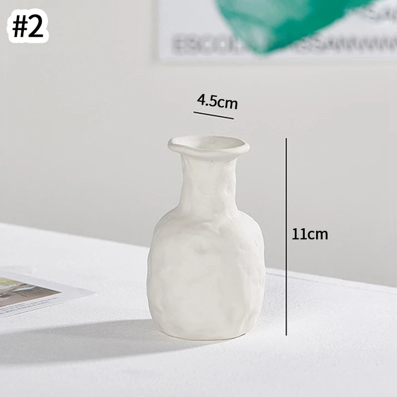 Vase en céramique blanc, style nordique épuré - Nesty (vue 12)