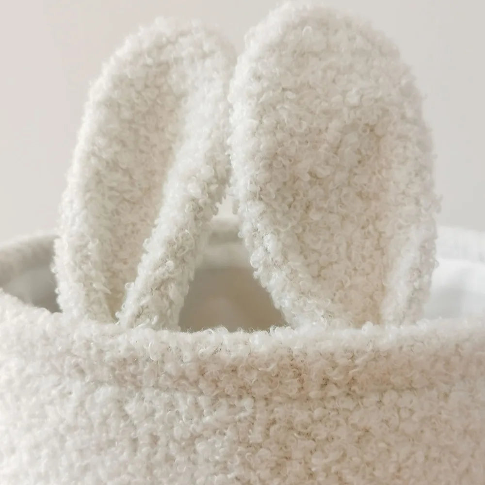 Panier de rangement en peluche oreilles de lapin (vue 6) - Nesty