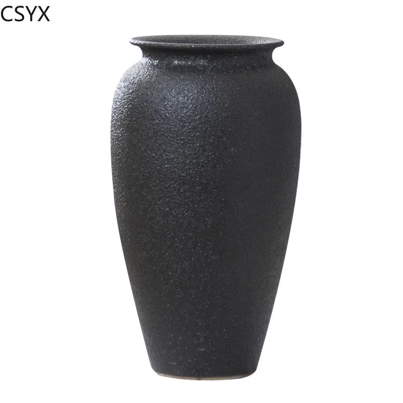 Vase en céramique noire mate, style zen épuré - Nesty (vue 5)