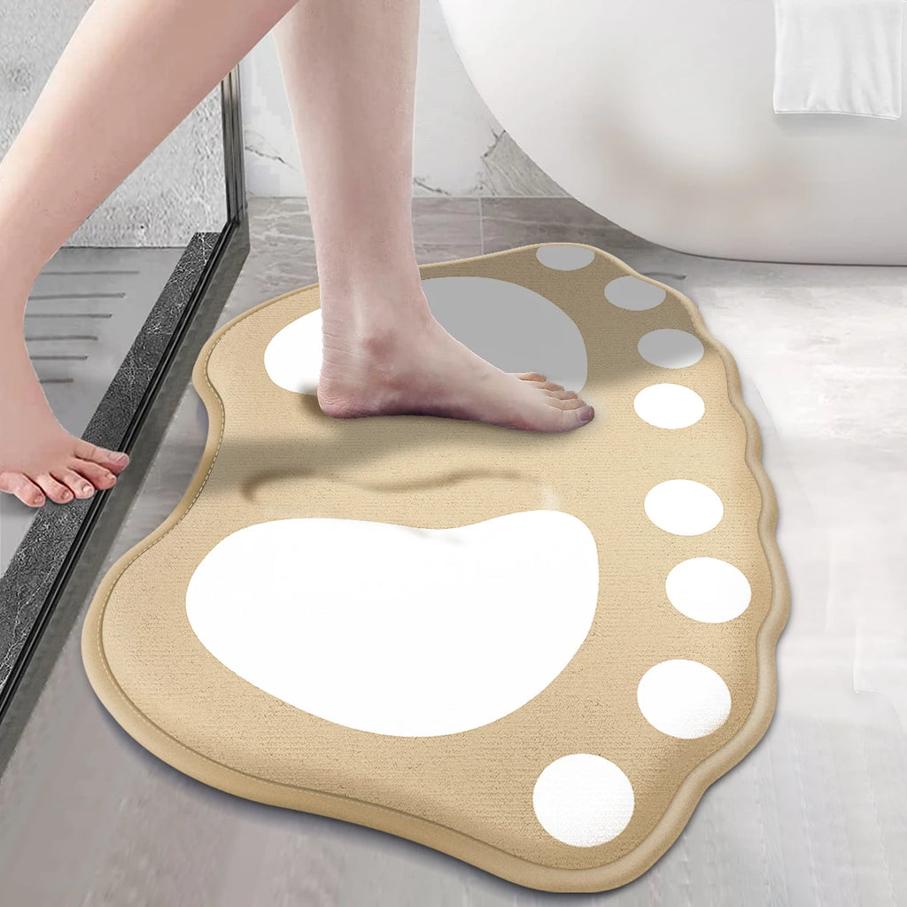 Tapis de bain motif pattes Nesty - Tapis antidérapant pour la salle de bain (vue 9)