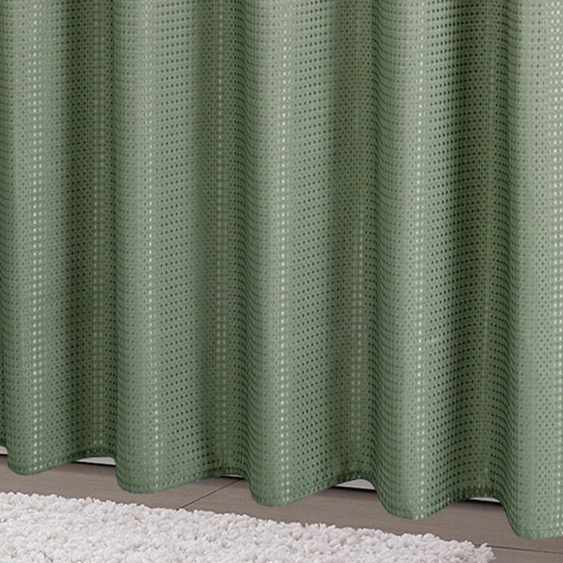 Rideau de douche gaufré opaque — cloison de douche avec crochets - Nesty (vue 5)