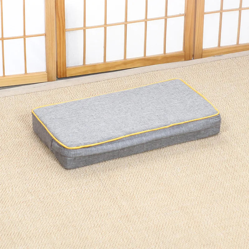 Coussin de méditation zafu épais en lin Nesty - Housse amovible et lavable (vue 7)