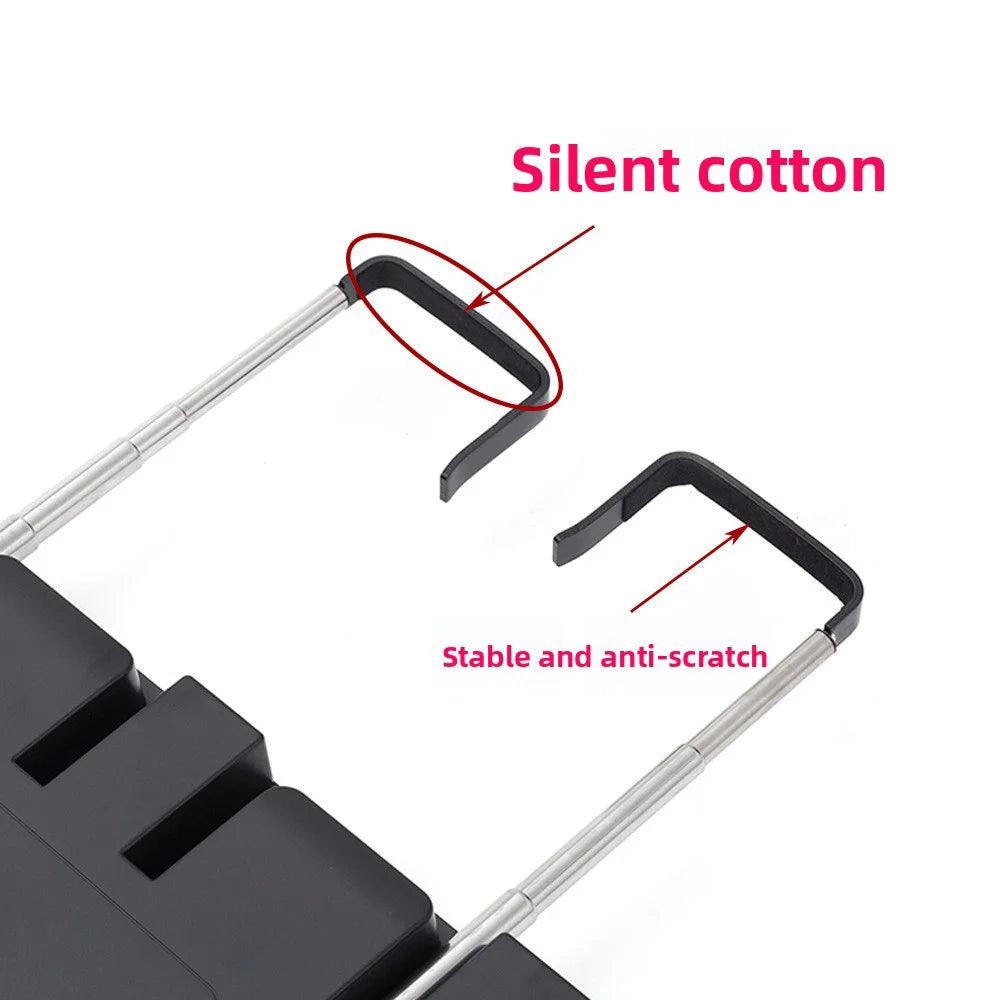 Miroir de maquillage pliable LED — pied rétractable et rotation 360° (vue 8) - Nesty