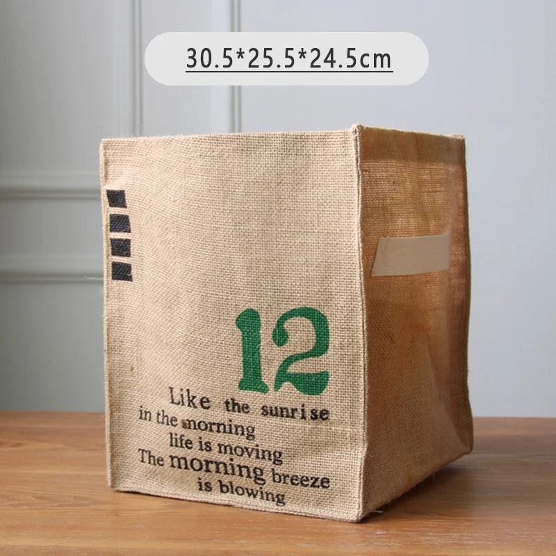 Sac de rangement pliable en jute avec anses - Nesty (vue 6)