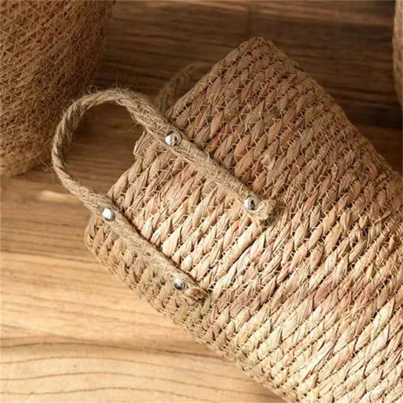 Pot de fleurs tressé en jute avec anses, cache-pot décoratif - Nesty (vue 4)